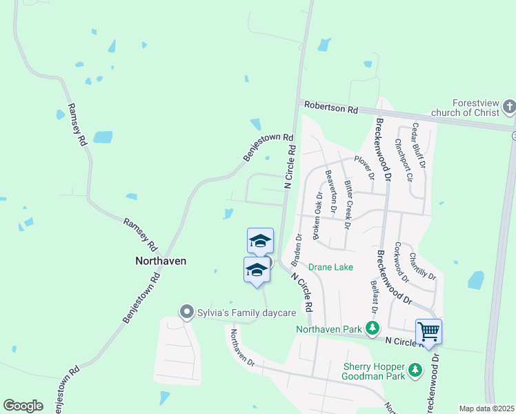 map of restaurants, bars, coffee shops, grocery stores, and more near 655 McWhirter Avenue in Memphis