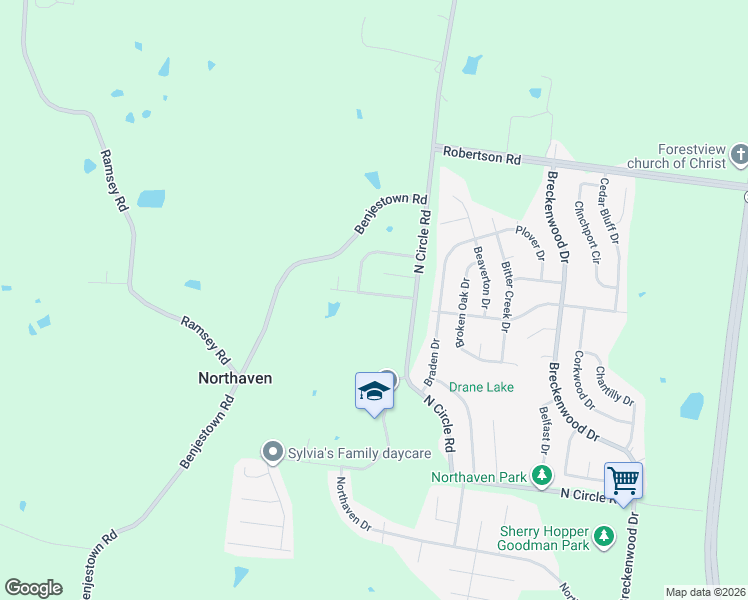 map of restaurants, bars, coffee shops, grocery stores, and more near 655 McWhirter Avenue in Memphis