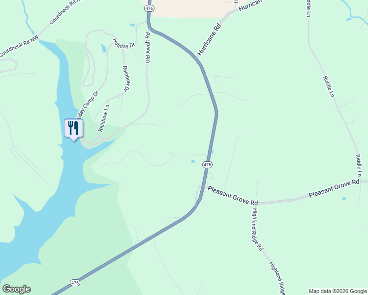 map of restaurants, bars, coffee shops, grocery stores, and more near 120 Evans Drive in Tullahoma