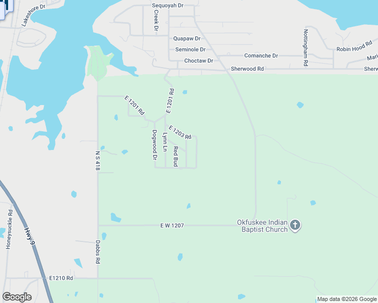 map of restaurants, bars, coffee shops, grocery stores, and more near 272A RR 5 in Eufaula