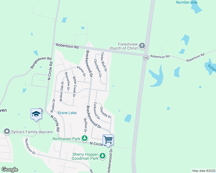 map of restaurants, bars, coffee shops, grocery stores, and more near 5264 Cedar Bluff Dr in Memphis