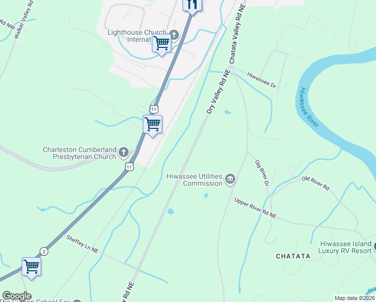 map of restaurants, bars, coffee shops, grocery stores, and more near 2525 Dry Valley Road Northeast in Charleston