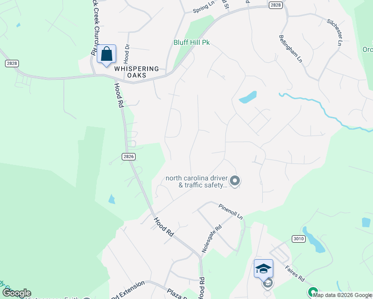 map of restaurants, bars, coffee shops, grocery stores, and more near 9319 Willowglen Trail in Charlotte