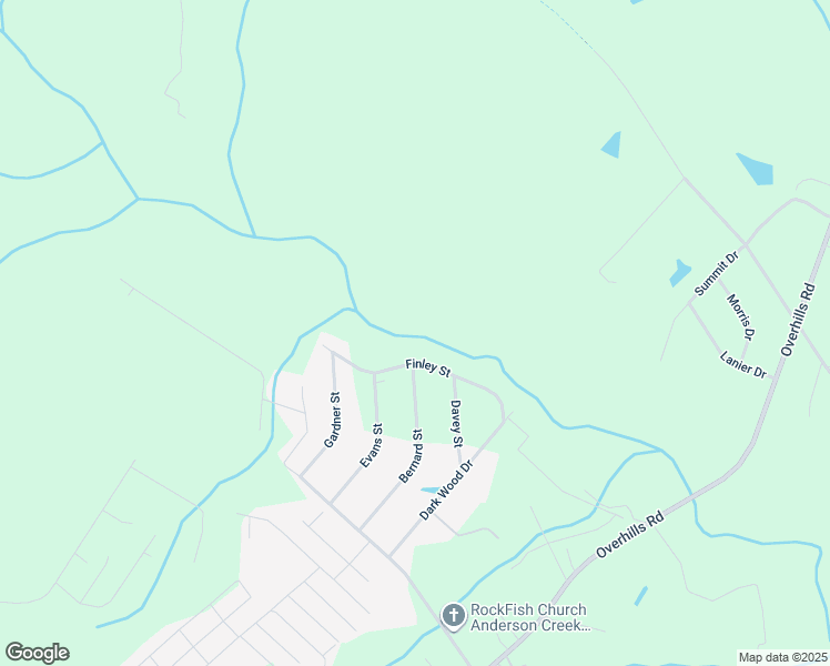 map of restaurants, bars, coffee shops, grocery stores, and more near Bernard Street in Harnett County