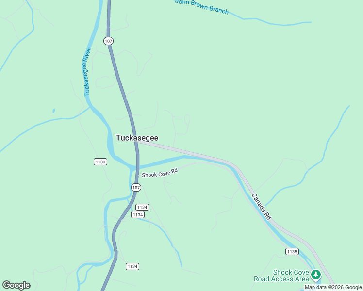 map of restaurants, bars, coffee shops, grocery stores, and more near 407 Canada Road in Tuckasegee