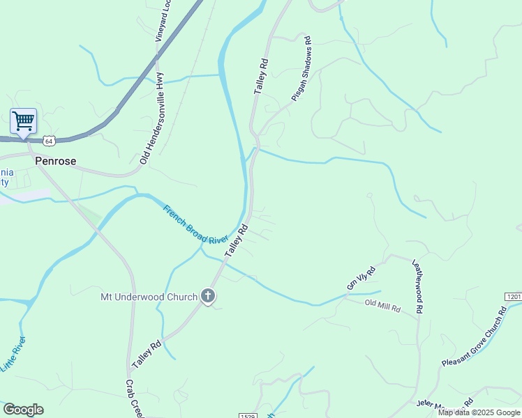 map of restaurants, bars, coffee shops, grocery stores, and more near 710 Talley Road in Hendersonville