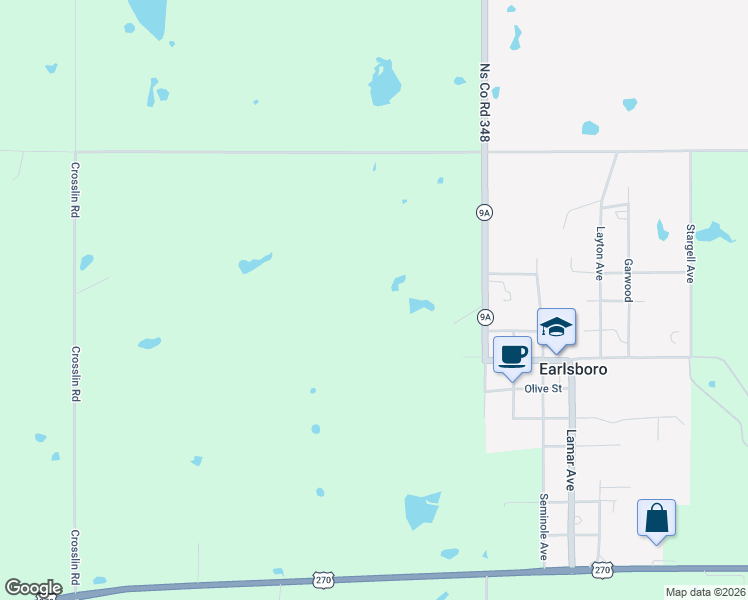 map of restaurants, bars, coffee shops, grocery stores, and more near in Earlsboro