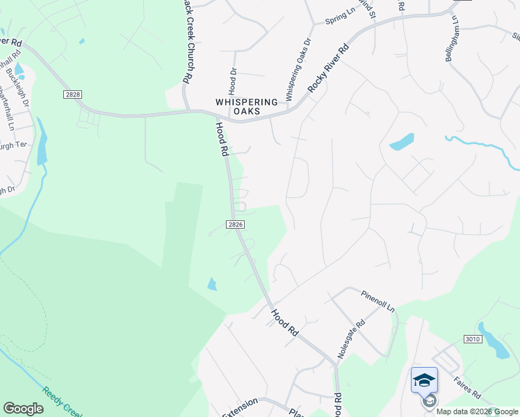 map of restaurants, bars, coffee shops, grocery stores, and more near 9516 Hood Road in Charlotte