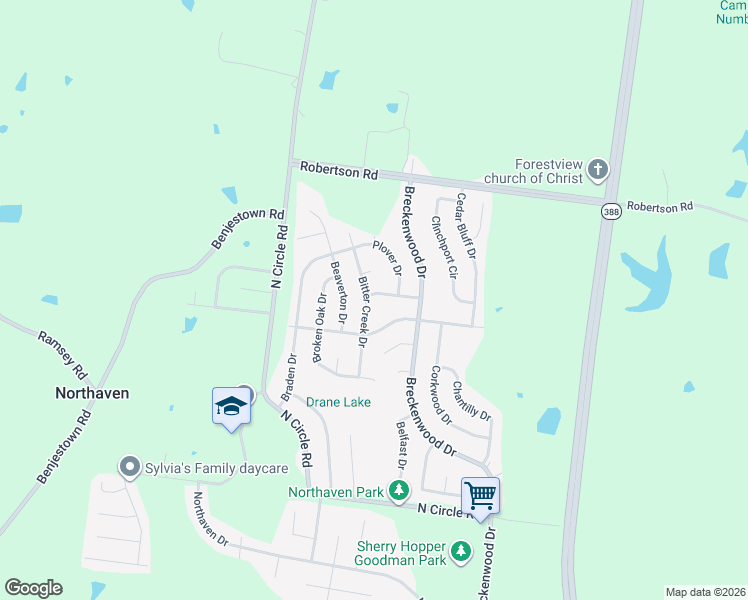 map of restaurants, bars, coffee shops, grocery stores, and more near 838 Brandywine Boulevard in Memphis
