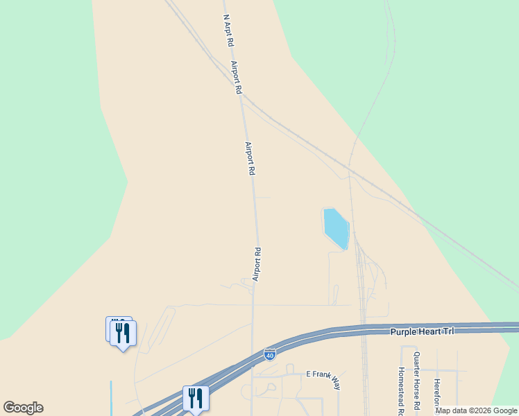 map of restaurants, bars, coffee shops, grocery stores, and more near 1034 Airport Road in Williams