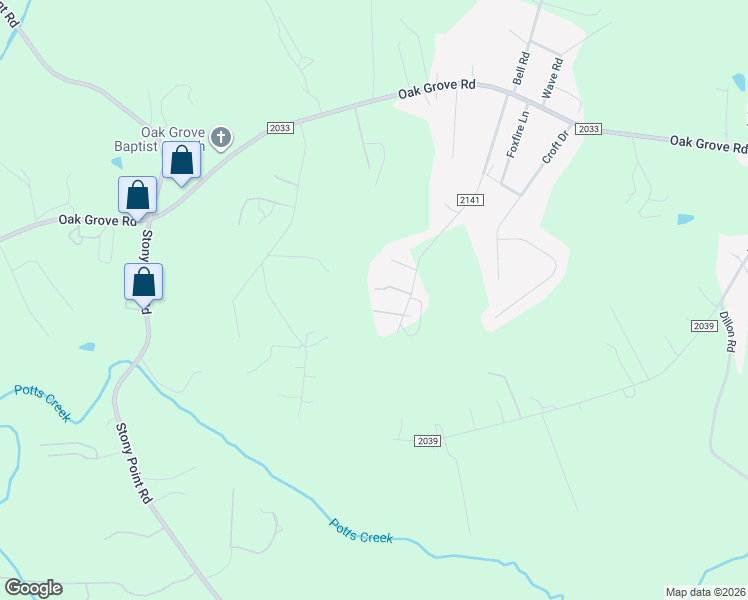 map of restaurants, bars, coffee shops, grocery stores, and more near 213 Bell Road in Kings Mountain