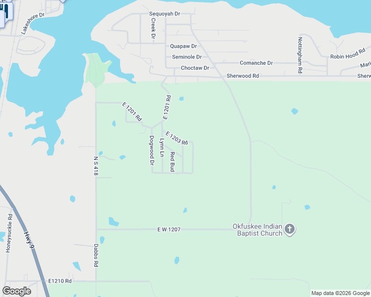 map of restaurants, bars, coffee shops, grocery stores, and more near 272A RR 5 in Eufaula