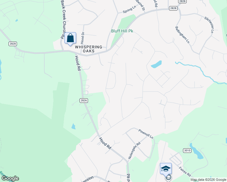 map of restaurants, bars, coffee shops, grocery stores, and more near 9401 Willowglen Trail in Charlotte