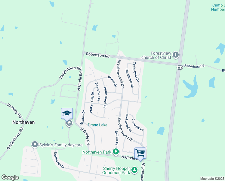 map of restaurants, bars, coffee shops, grocery stores, and more near 838 Pitney Lane in Memphis