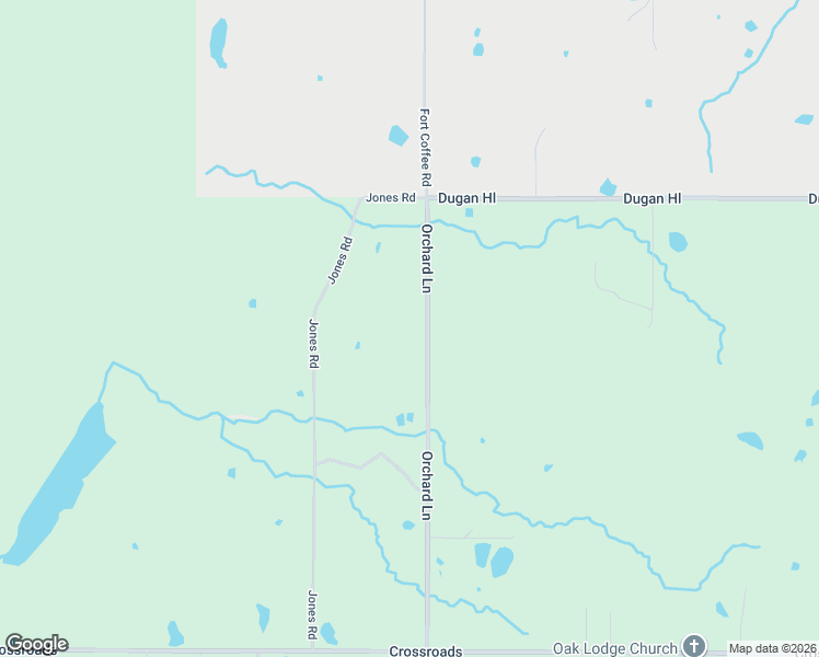 map of restaurants, bars, coffee shops, grocery stores, and more near 17141 Orchard Lane in Spiro