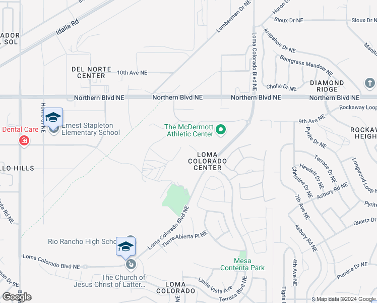 map of restaurants, bars, coffee shops, grocery stores, and more near 755 Loma Colorado Boulevard Northeast in Rio Rancho
