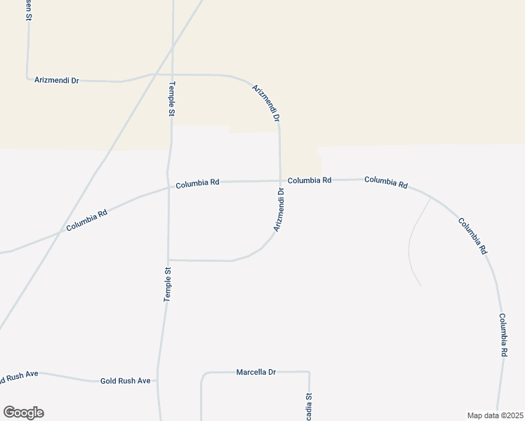 map of restaurants, bars, coffee shops, grocery stores, and more near Columbia Road in California City