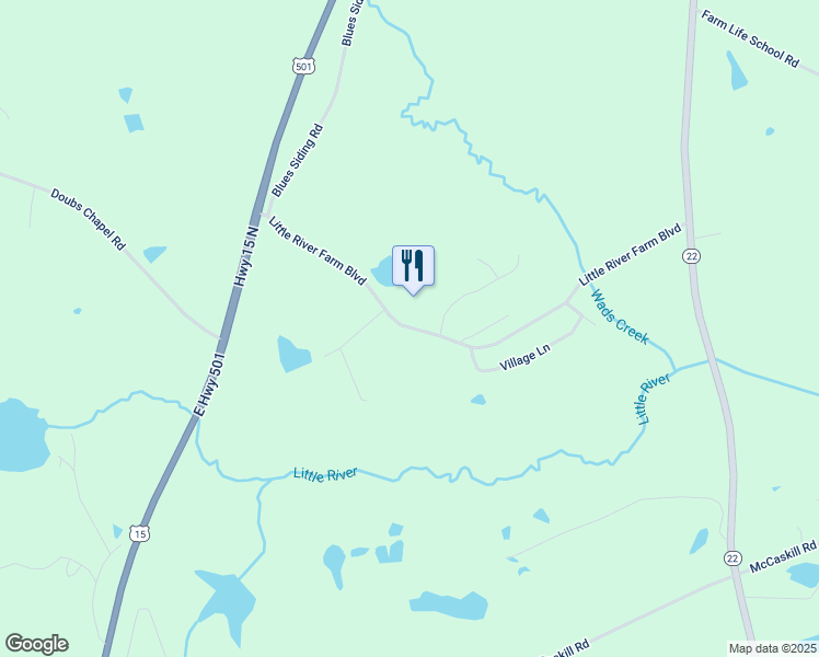map of restaurants, bars, coffee shops, grocery stores, and more near 402-482 Little River Farm Boulevard in Carthage
