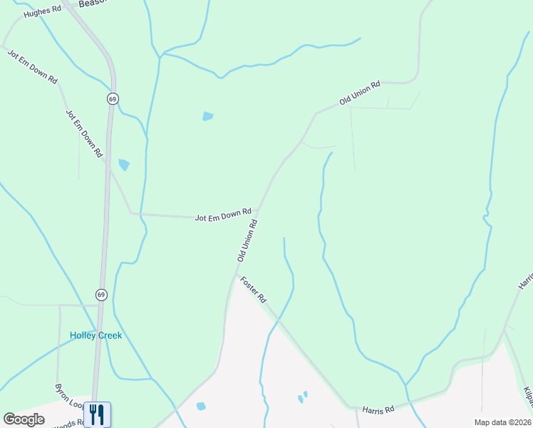map of restaurants, bars, coffee shops, grocery stores, and more near 1090 Old Union Road in Adamsville