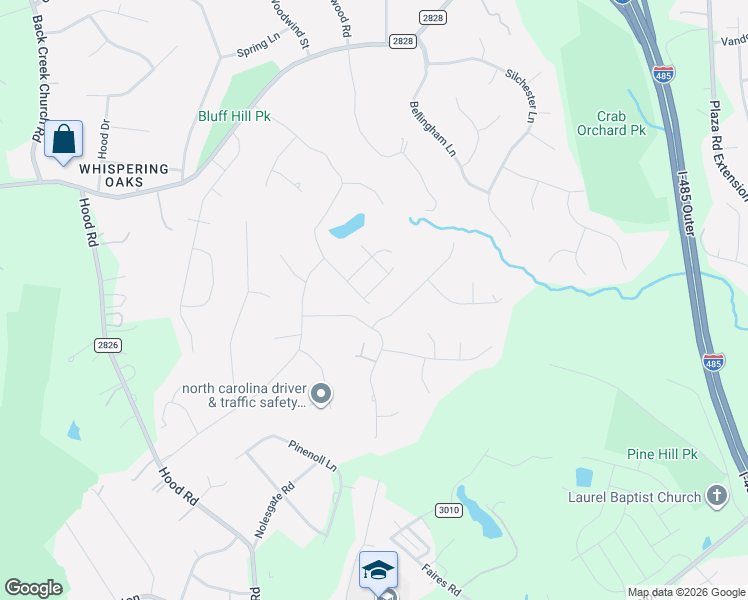 map of restaurants, bars, coffee shops, grocery stores, and more near 4819 Ardenwoods Drive in Charlotte
