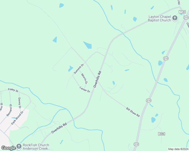 map of restaurants, bars, coffee shops, grocery stores, and more near 608 Bill Shaw Road in Spring Lake