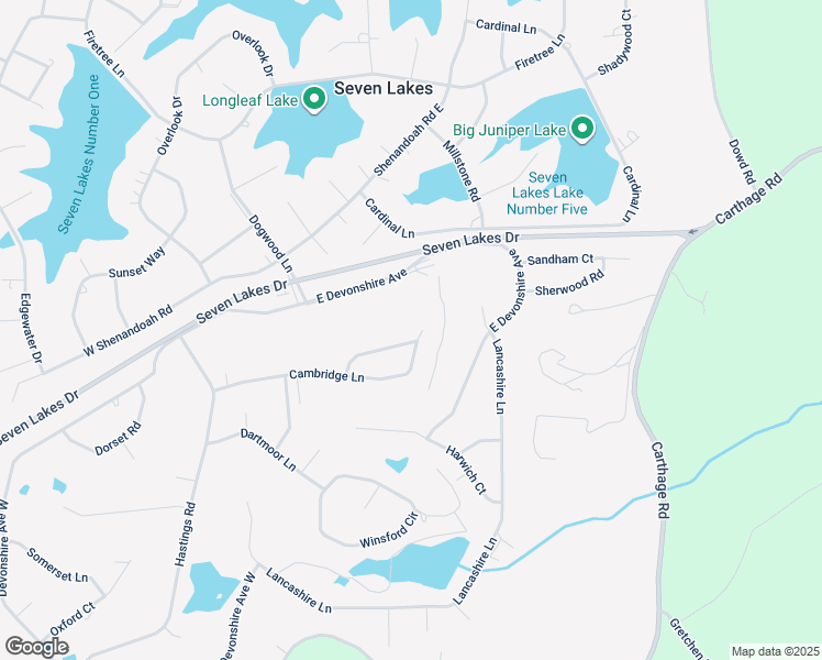 map of restaurants, bars, coffee shops, grocery stores, and more near 115 Berwick Court in Pinehurst