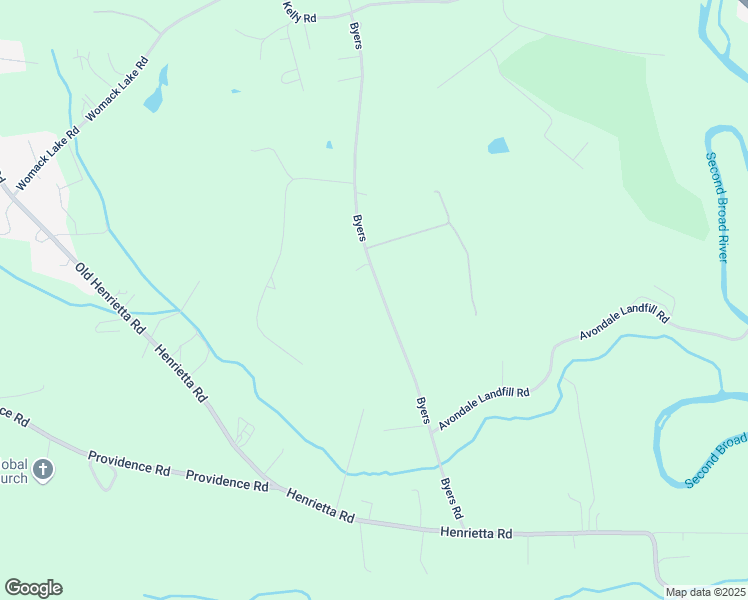 map of restaurants, bars, coffee shops, grocery stores, and more near 472 Byers Road in Forest City