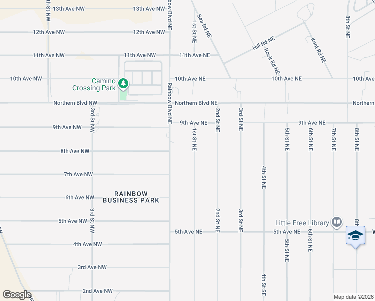 map of restaurants, bars, coffee shops, grocery stores, and more near 717 1st Street Northeast in Rio Rancho