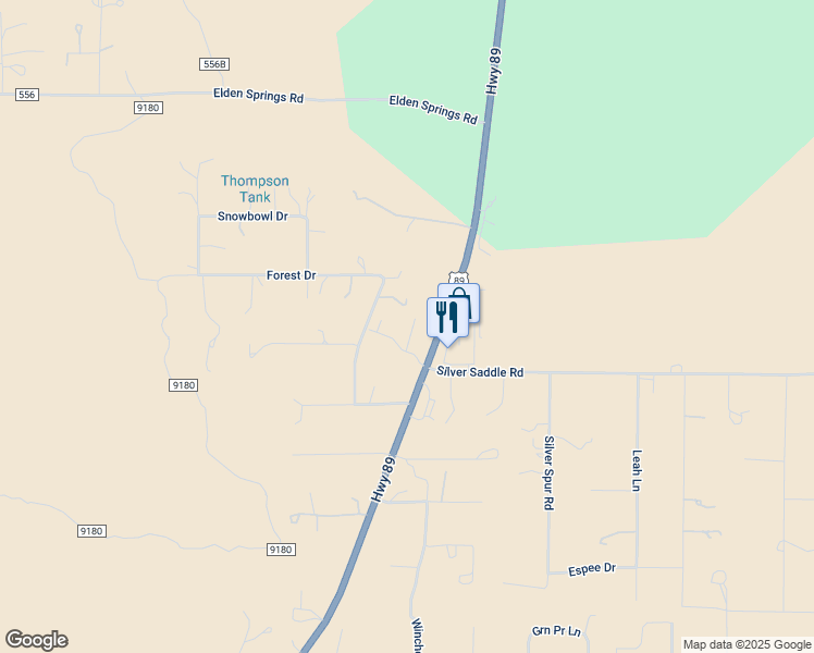 map of restaurants, bars, coffee shops, grocery stores, and more near 30 Arthur Road in Flagstaff