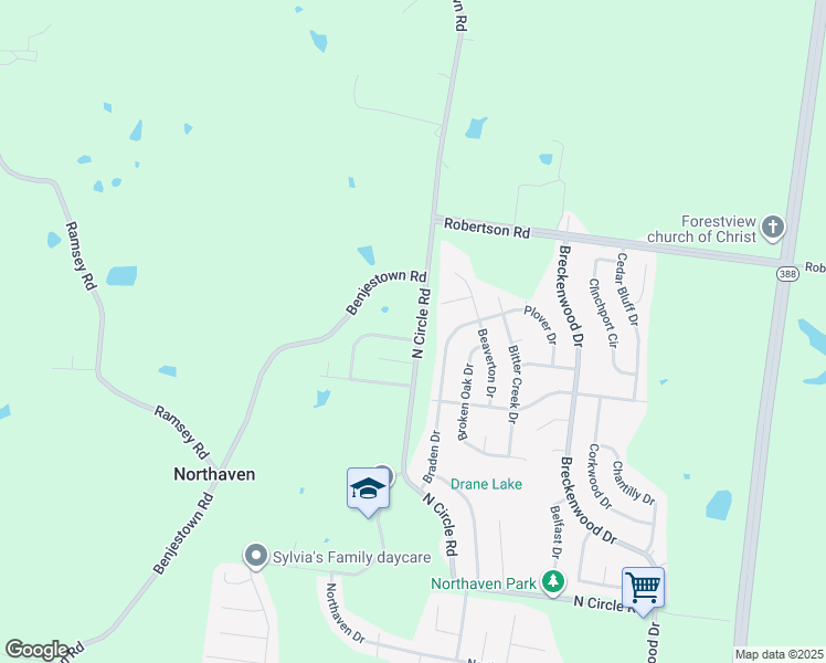 map of restaurants, bars, coffee shops, grocery stores, and more near 690 Creekstone Circle in Memphis