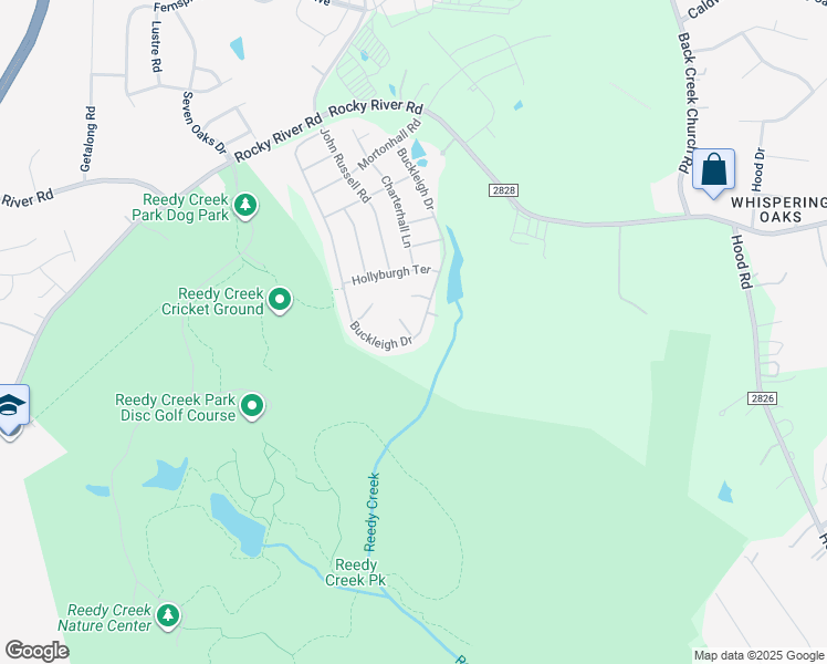 map of restaurants, bars, coffee shops, grocery stores, and more near 2528 Buckleigh Drive in Charlotte