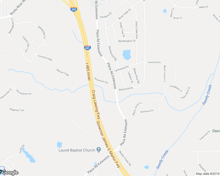 map of restaurants, bars, coffee shops, grocery stores, and more near 9908 Starwood Avenue in Charlotte