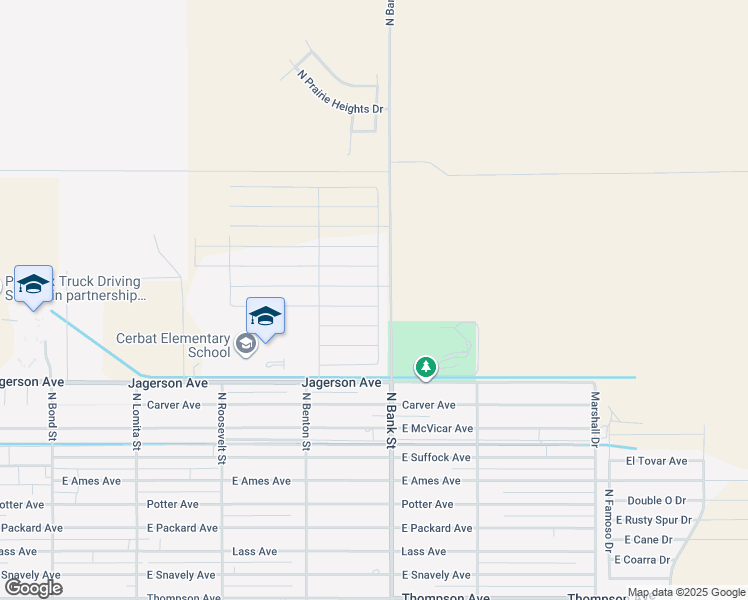 map of restaurants, bars, coffee shops, grocery stores, and more near North Bank Street in Kingman