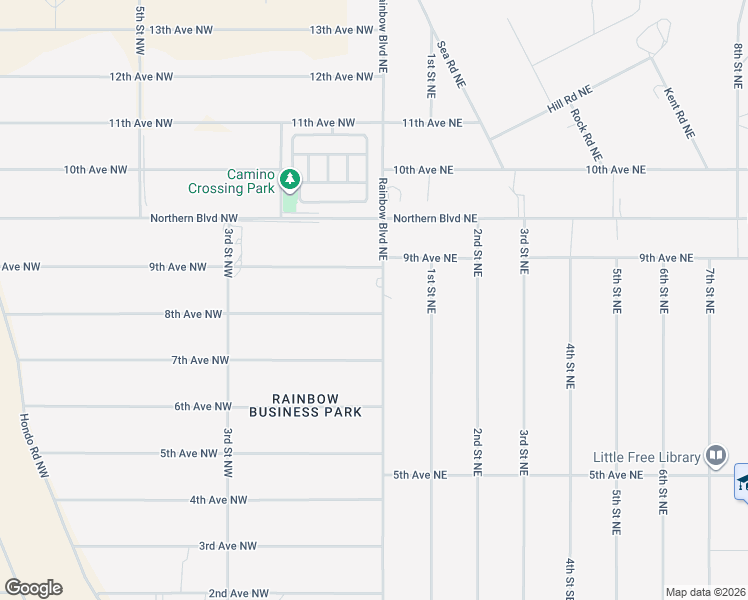 map of restaurants, bars, coffee shops, grocery stores, and more near 9 8th Avenue Northwest in Rio Rancho