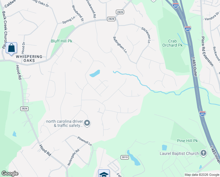map of restaurants, bars, coffee shops, grocery stores, and more near 4907 Ardenwoods Drive in Charlotte