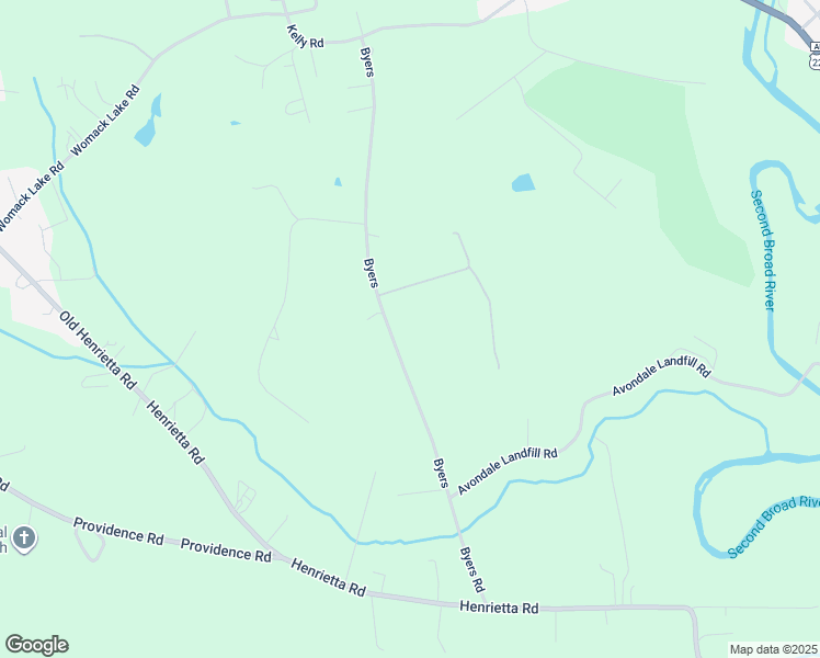 map of restaurants, bars, coffee shops, grocery stores, and more near 455 Byers Road in Forest City