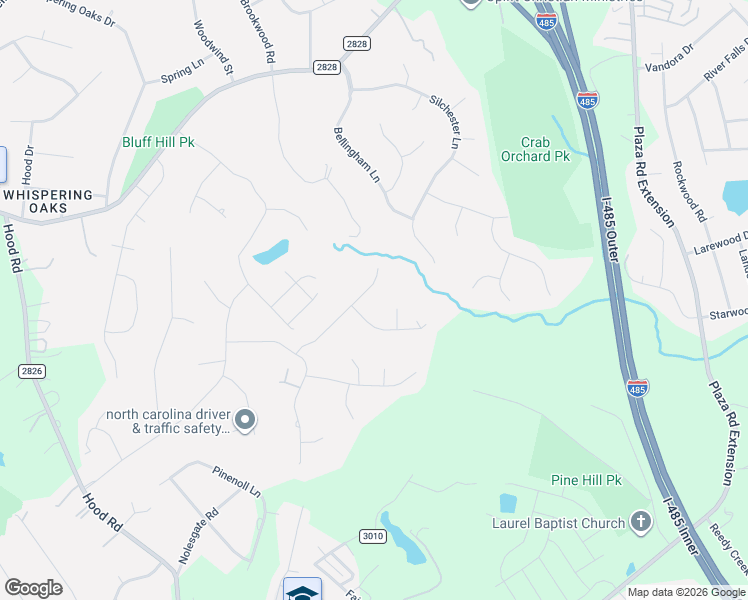 map of restaurants, bars, coffee shops, grocery stores, and more near 9025 Penstemons Drive in Charlotte