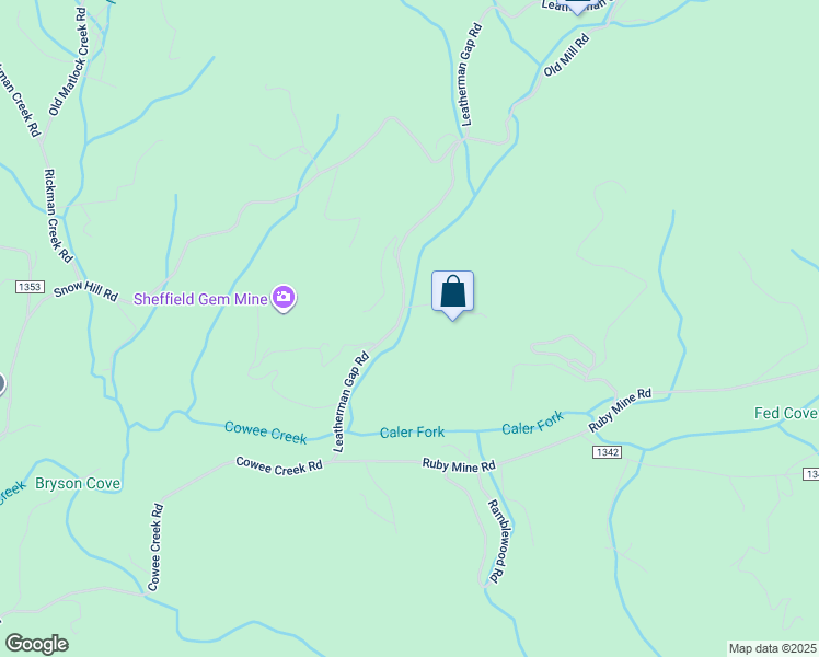 map of restaurants, bars, coffee shops, grocery stores, and more near Leatherman Gap Road in Franklin