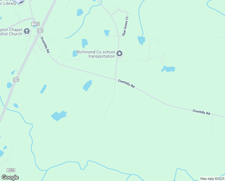 map of restaurants, bars, coffee shops, grocery stores, and more near 2257 Overhills Road in Bunnlevel