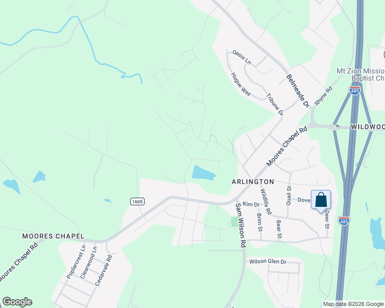 map of restaurants, bars, coffee shops, grocery stores, and more near 10496 Moores Chapel Road in Charlotte