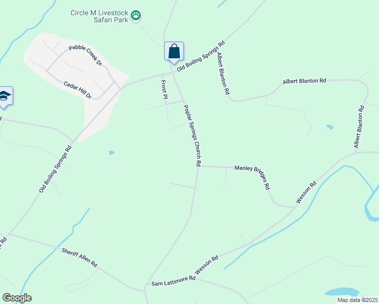 map of restaurants, bars, coffee shops, grocery stores, and more near 710 Poplar Springs Church Road in Shelby