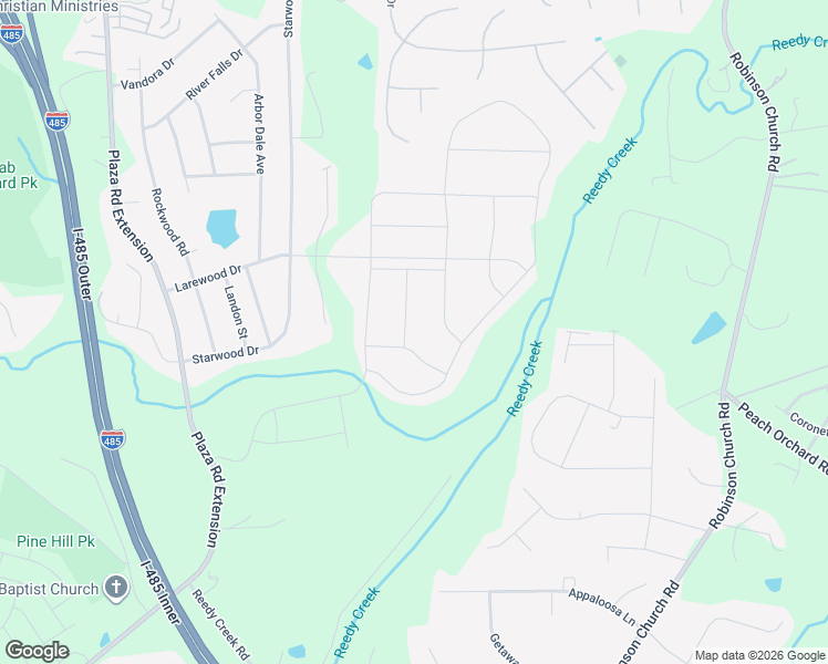 map of restaurants, bars, coffee shops, grocery stores, and more near 10281 October Glory Way in Charlotte