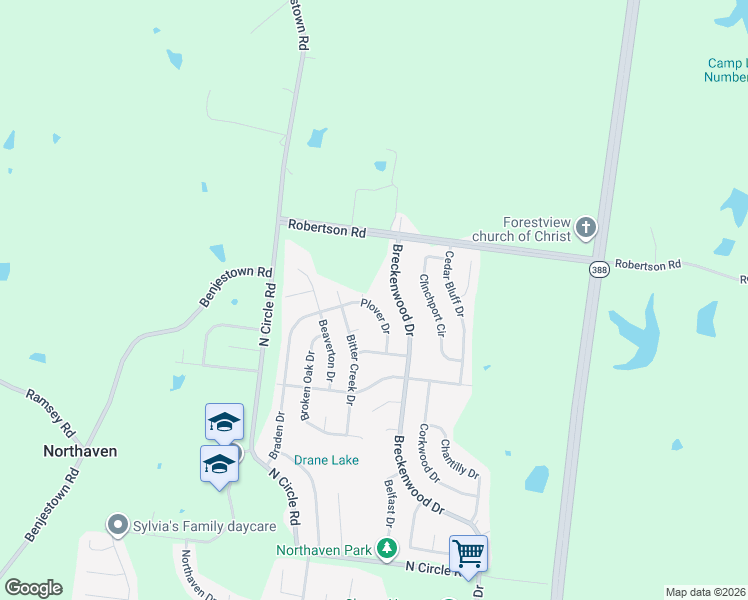 map of restaurants, bars, coffee shops, grocery stores, and more near 5356 Barta Drive in Memphis