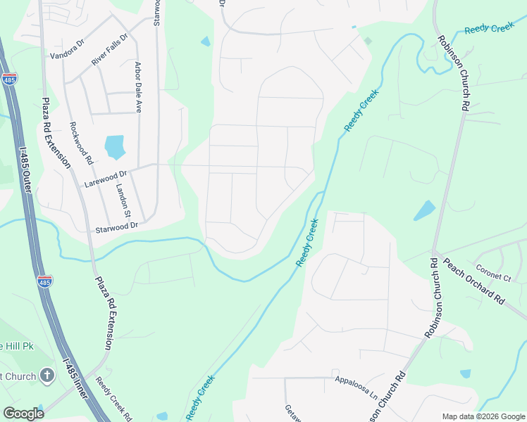 map of restaurants, bars, coffee shops, grocery stores, and more near 10356 Paper Birch Drive in Charlotte