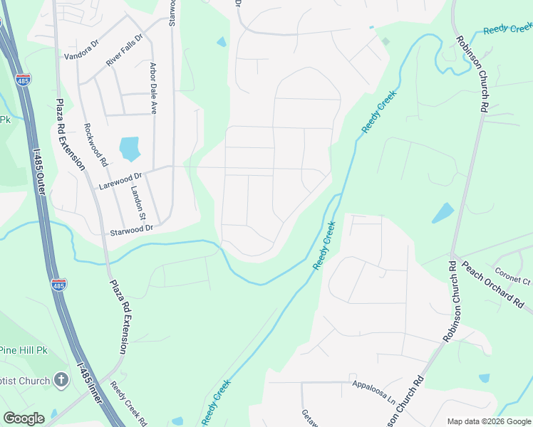 map of restaurants, bars, coffee shops, grocery stores, and more near 10281 October Glory Way in Charlotte
