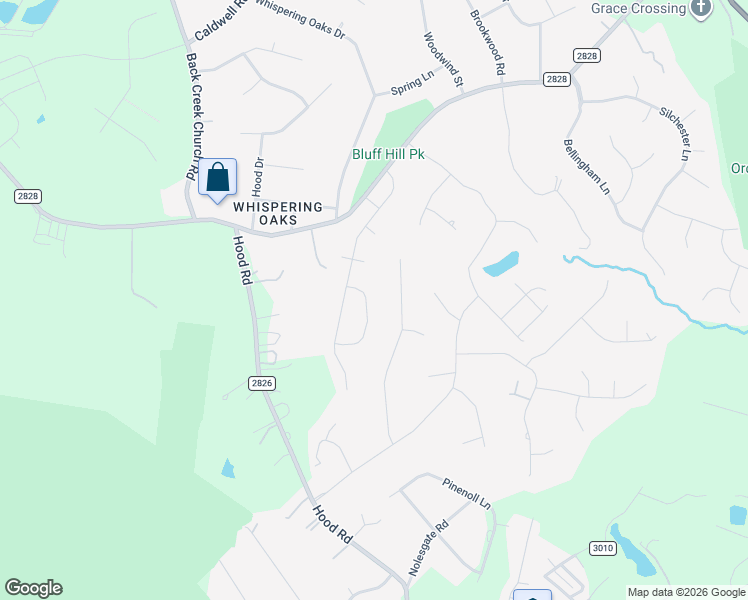 map of restaurants, bars, coffee shops, grocery stores, and more near 9611 Willowglen Trail in Charlotte