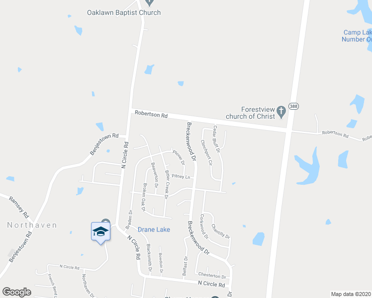 map of restaurants, bars, coffee shops, grocery stores, and more near 5362 Breckenwood Drive in Memphis