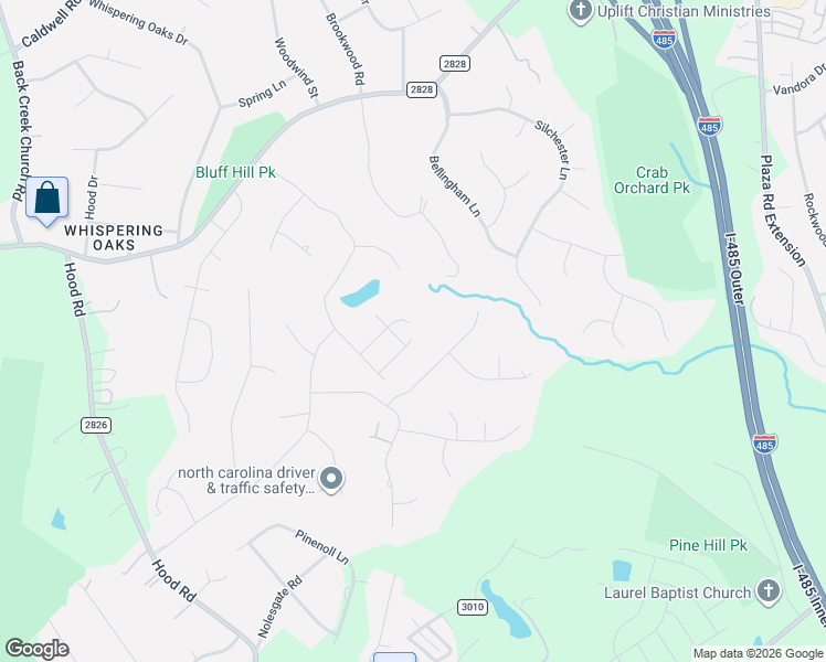 map of restaurants, bars, coffee shops, grocery stores, and more near 4931 Ardenwoods Drive in Charlotte