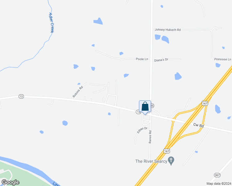 map of restaurants, bars, coffee shops, grocery stores, and more near 25 Matthew Street in Judsonia