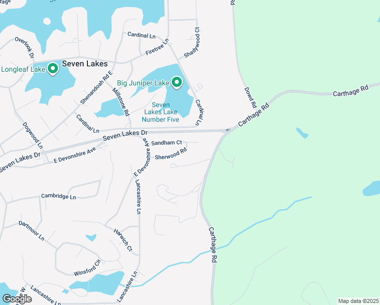 map of restaurants, bars, coffee shops, grocery stores, and more near 120 Short Road in Pinehurst
